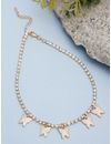 YouBella Gold-Toned & White Gold-Plated Butterfly Necklace